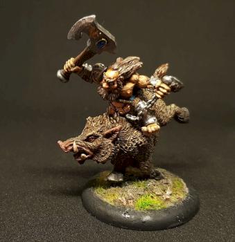 Durthen, Dwarven Berserker on Boar - front by Gront