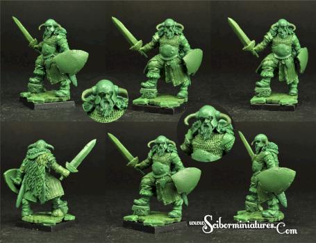 Viking greenstuff oryginal sculpture 28mm / 30mm by Scibor