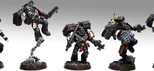 golden five Black Templars assault squad by ebeneben