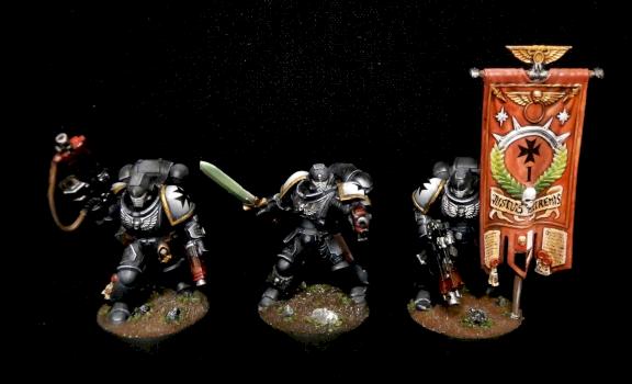 Black Templars Primaris Command Squad by vermin`