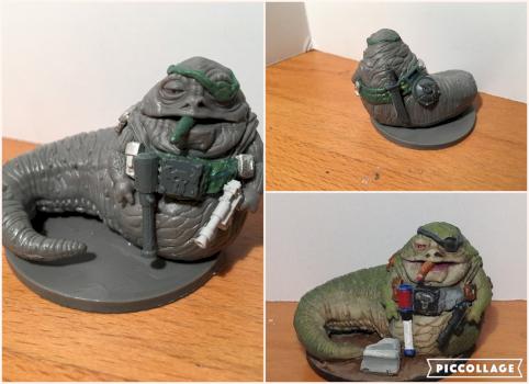 Star Wars Jabba the Hutt converted to a lower level henchman by Byteknight