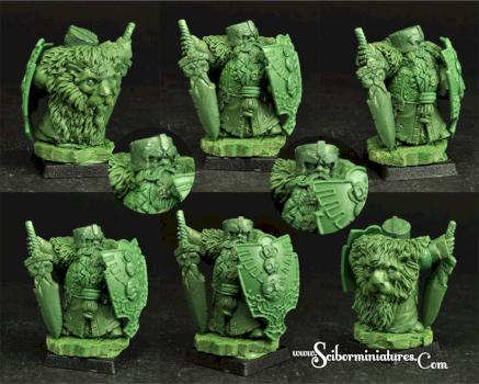 Dwarf greenstuff oryginal sculpture 28mm by Scibor