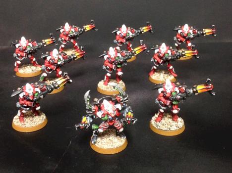 Eldar Warp Spider squad w/ exarch by Carbonite Lab