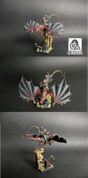 Dark Elves HERO on DARK PEGASUS by siny lemur