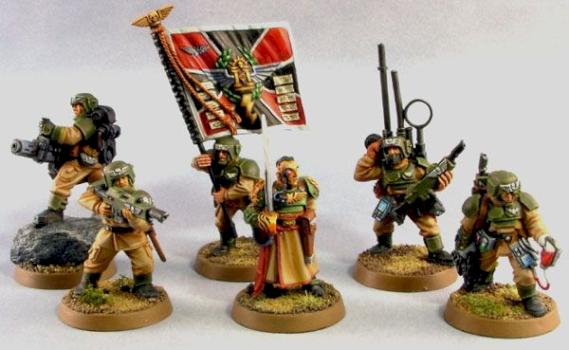 Imperial Guard Command Squad by toyogre