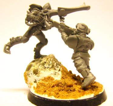 cadian vs eldar gaurdian (unpainted) by bardh