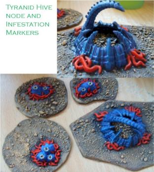 Tyranid Hive Nodes and Infestation Markers by B3Studio