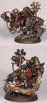 Ork Mek with Shokk Attack Gun :-) by Mudski