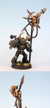 Chaos Space Marine - Red Squad Icon Bearer by Countersunk81