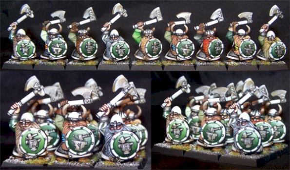 Skull Pass Dwarf Warriors (rank 'n' file) by arogers907