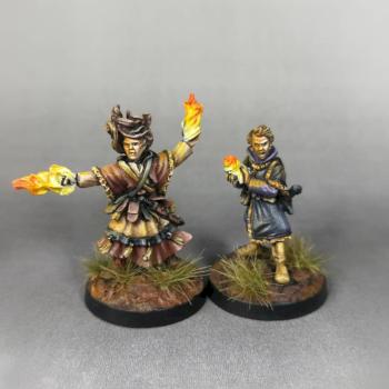 Frostgrave - Elementalist & apprentice by patttttry85