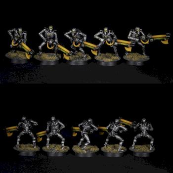 Warhammer 40K Necron Warriors Mephrit Dynasty by Green_Brush