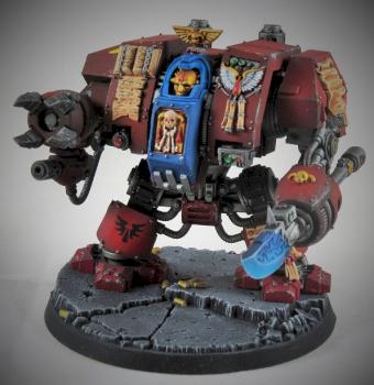 Blood Angels Librarian Dreadnought by csulli13