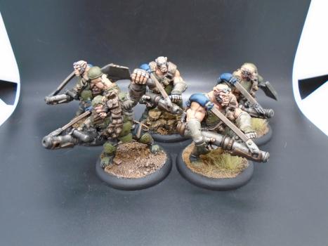 Warmachine Painted Mercenary Ogrun Assault Corps Full Unit by w013ejb