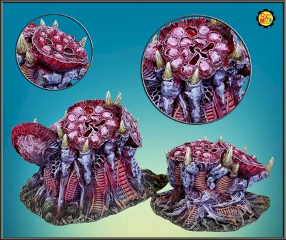 HIVE TYRANIDS TERRAINS SC-FI SET OF 2 by CreativeArtMine