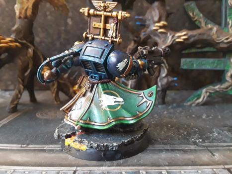Salamander librarian in terminator armor rear by Dugefreshness
