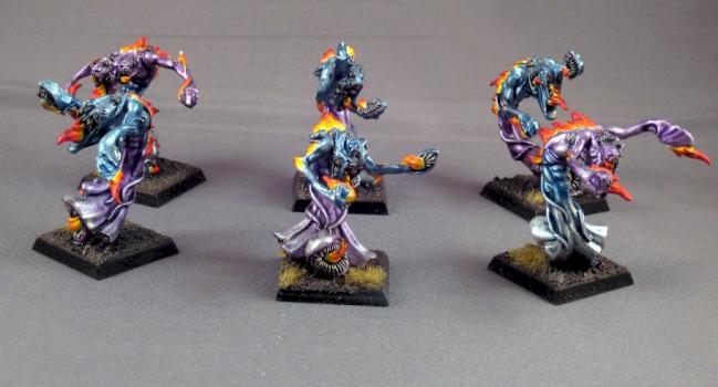 Warhammer Chaos Daemons Flamers of Tzeentch by ivellos