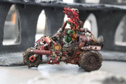 40k Ork Warboss w/ warbike by Madwars