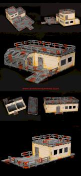 BASE-0 HQ Unit - MDF laser cut terrain by SystemaGamingScenery