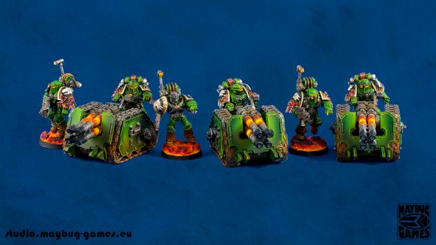 Pre-heresy Salamander's Force Rapier Battery Squad by MaybugM