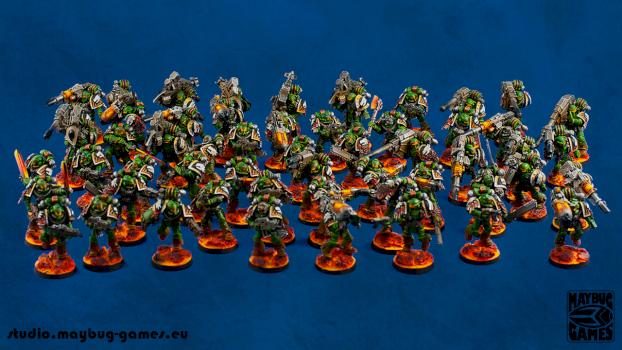 Pre-heresy Salamander's Heavy Weapon Squads by MaybugM