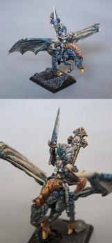 Dark Elf Sorceress on Dark Pegasus by Comitiva Carmina