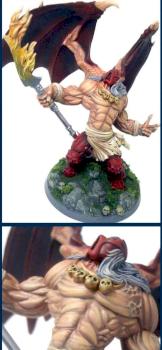 Daemon Prince of Khorne, with Burning Berserker Glaive by arcangel tattoo