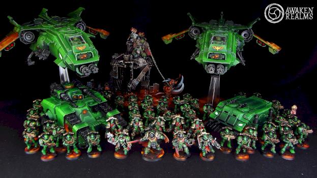 Horus Heresy Salamanders Army by Awaken Realms