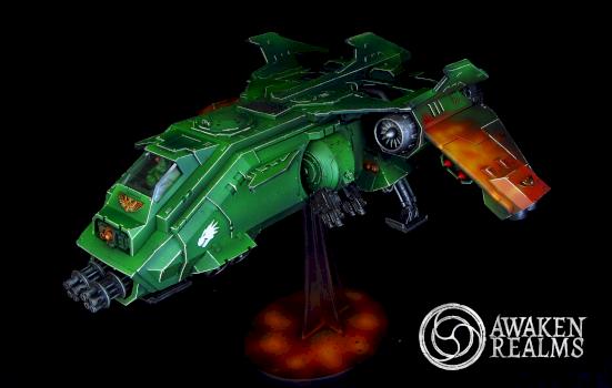 Horus Heresy Salamanders Fire Raptor Gunship by Awaken Realms