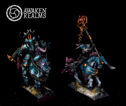 Warriors of Chaos Tzeentch Lord & Sorcerer by Awaken Realms