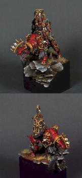 Champion of Khorne on Juggernaut by samahel