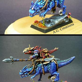 Lizardman Champion Outrider by allgamercreations