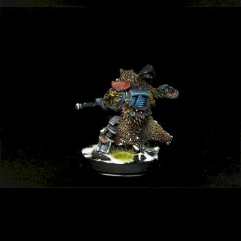 Njal Stormcaller in Terminator Armour and  Rune Priest by Modelling Art Studio