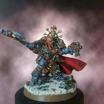 Wolf Lord Krom Dragongaze, of the Space Wolves by justinscouse