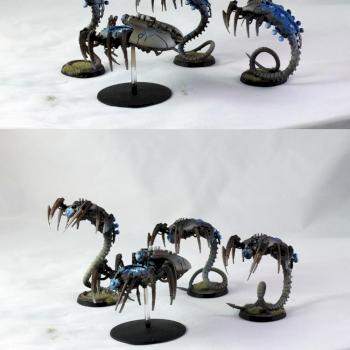 Necrons Canoptek Wraiths and Spyder by Struna