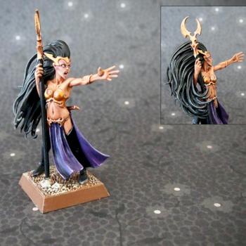 Dark Elf Sorceress by barjed