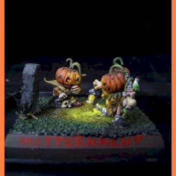 Pumpkins at midnight by Serafin