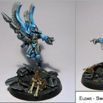Eldar- Swooping Hawks- Exarch by frostysly