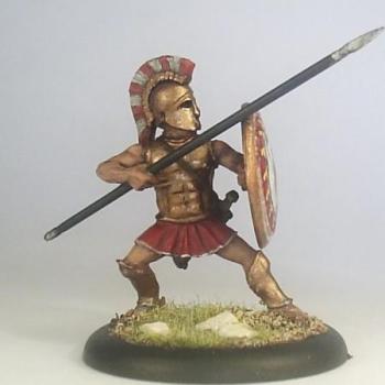 40mm Greek Hoplite from Flashing Blade minis by cornishmikey