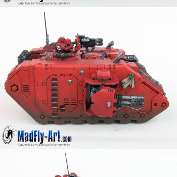Blood Angels Land Raider Redeemer by MadFlyArtStudio