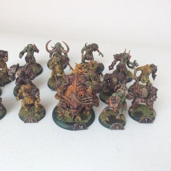 Blood bowl chaos nurgle team converted by tyyler