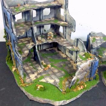 Pro Built Blasted Building set FOOFIGHTERUBU WARGAME TERRAIN by Foofighterubu