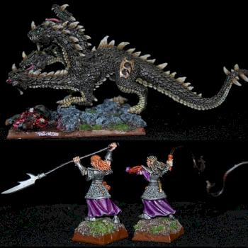 Dark elf Hydra - reaper mini by capopik