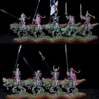 9 Dark Elf Cold One Knights by capopik