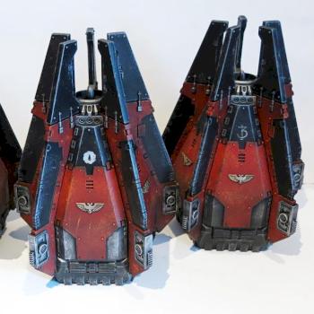 Flesh Tearers Drop Pods by Yellow Spacemarine