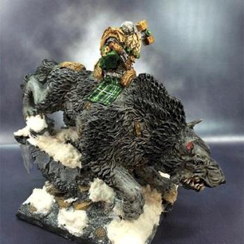 Dwarfen wolf rider by Serathy