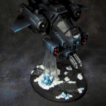 Space Marines Raven Guard Stormtalon Gunship by Awaken Realms
