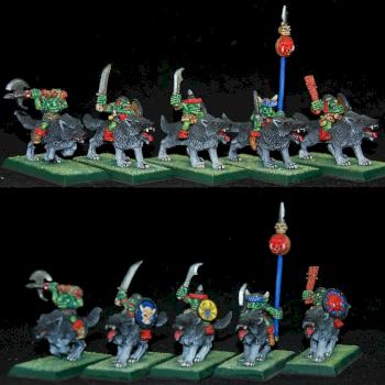 5 goblin wolf riders from 80' by capopik