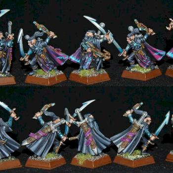 5 Dark Elf Shades with great weapon by capopik