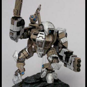 Tau Crisis XV-8 Battlesuit Team by rumplemaster
